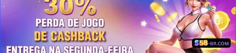 Banner de promoções S58 com bônus e rodadas grátis
