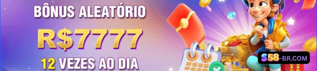 Banner de promoções S58 com bônus e rodadas grátis