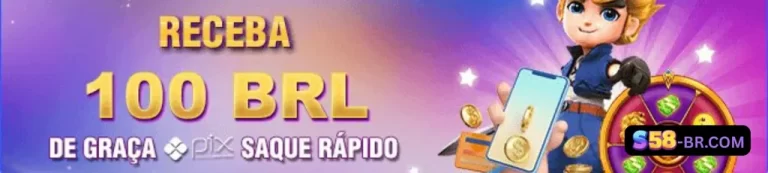 Banner de promoções S58 com bônus e rodadas grátis